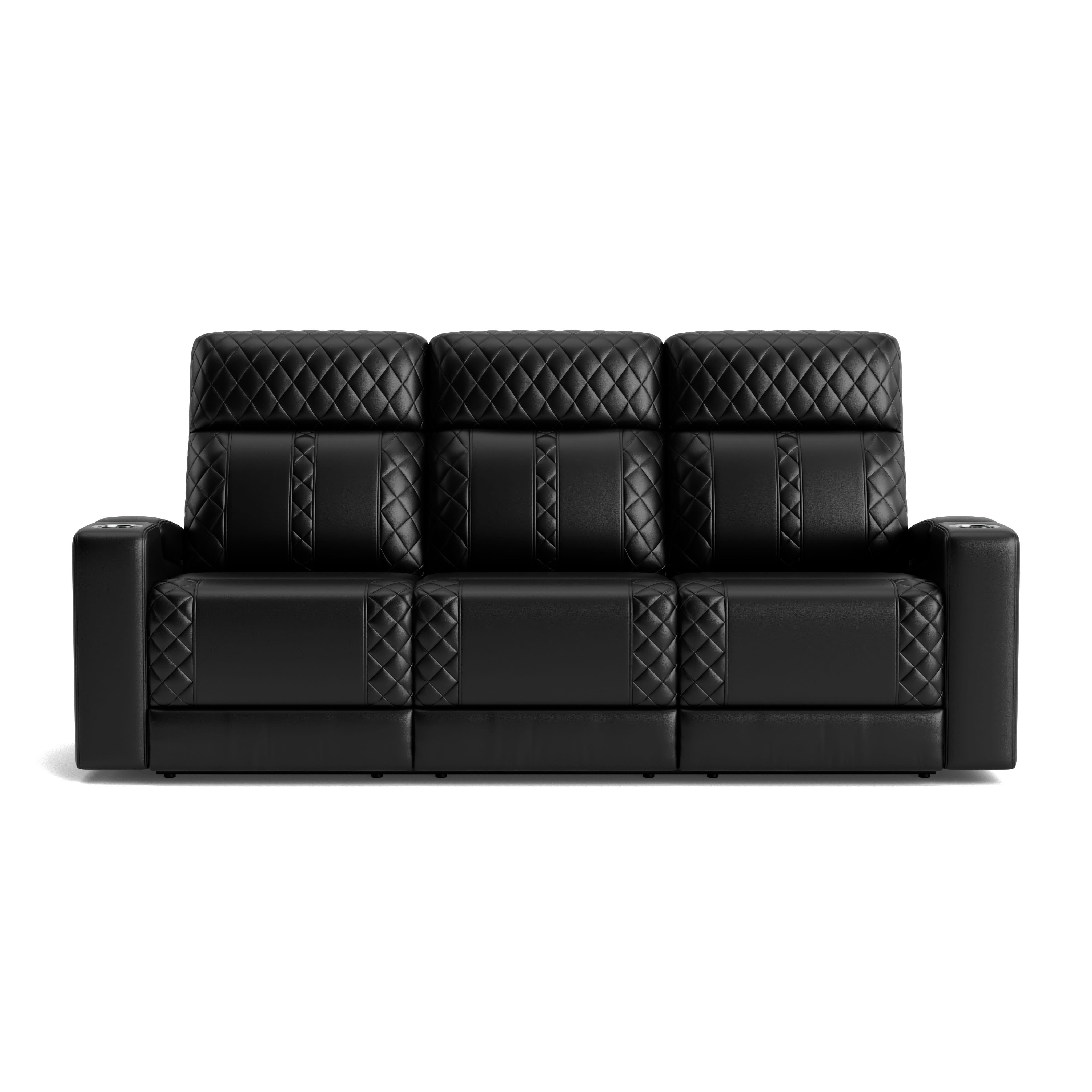 Maximo Black Transformer Reclining Sofa with LED