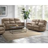 Sorrento Brown Motion Sofa & Loveseat Set Lane lifestyle picture