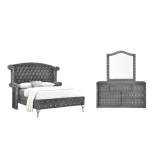 Stella Grey Tufted Bedroom Collection lifestyle picture