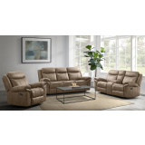 Sorrento Brown Motion Sofa & Loveseat Set AF lifestyle picture