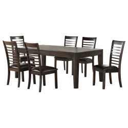 Ally Brown 7 piece Dining Set