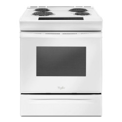 Whirlpool WEC310S0LW 4.8 Cu. Ft. Whirlpool Electric Range With Frozen Bake in White