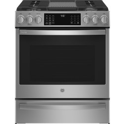 GE Profile PGS930YPFS 30" Smart Slide-In Gas Range w/No Preheat Air Fry in Fingerprint Resistant Stainless Steel