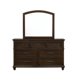 Bradford Brown Dresser and Mirror