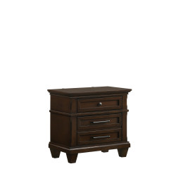 Bradford Brown Nightstand with USB