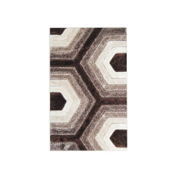 5' x 8' 4D Shaggy Area Rug - Brown