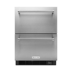 KitchenAid® KUDF204KSB 24" Undercounter Double-Drawer Refrigerator/Freezer in Stainless Steel