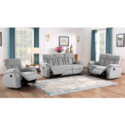 Austen Grey Reclining Sofa and Loveseat Set