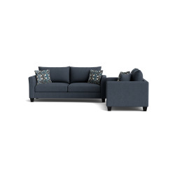 Zoey Indigo Sofa and Loveseat Set