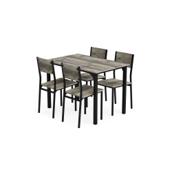 Nox Grey 5 Piece Dining Set