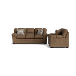 Crushed Chocolate Sofa and Loveseat Set