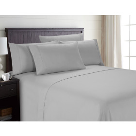dreamGUARD Microfiber Bed Sheet Set - Twin, Silver