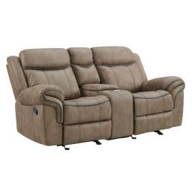 Sorrento Brown Reclining Loveseat