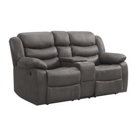 Expedition Grey Reclining Loveseat