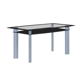 Echo Black Glass Dining Table