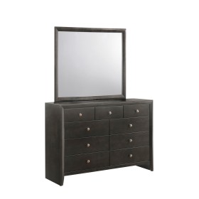 Evan Grey Dresser & Mirror