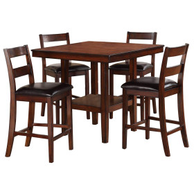 Caroline Brown 5 piece Counter Height Dining Set
