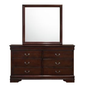 Louis Phillipe Brown Dresser & Mirror