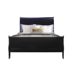 Charlie Black Full Complete Bed with LED Lighting