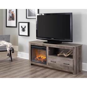 Gambrel 60" TV Stand with Fireplace Insert