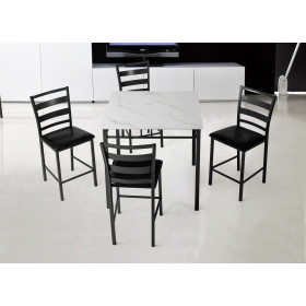 Leslie White 5pc Counter Height Dining Set