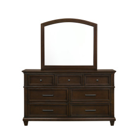 Bradford Brown Dresser and Mirror