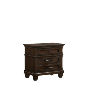 Bradford Brown Nightstand with USB