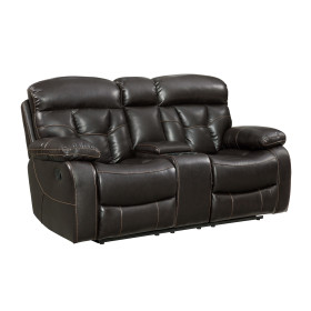 Spectrum Brown Reclining Loveseat