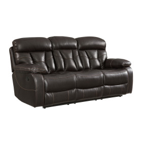 Spectrum Brown Manual Reclining Sofa & Loveseat Set