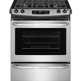 GE® 30 Slide-In Front-Control Convection Gas Range with No Preheat Air Fry