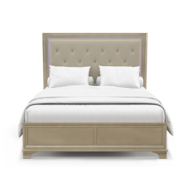 Brooklyn Champagne King Bed with LED Lighting