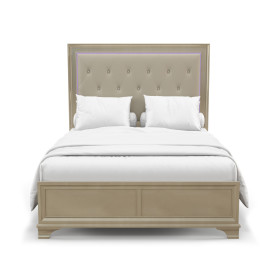 Brooklyn Champagne Queen Bed with LED Lighting