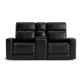 Maximo Black Transformer Reclining Loveseat with LED