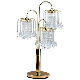 ORE International 27-in Antique Brass 3-way Chandelier Table Lamp