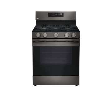 LG LRGL5823D 5.8 Cu. Ft. Gas Single Oven Range with Air Fry – PrintProof™ Black Stainless Steel