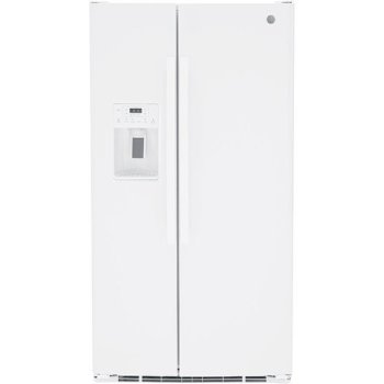 GE GSS25GGPWW 25.3 Cu. Ft. Side by Side Refrigerator in White