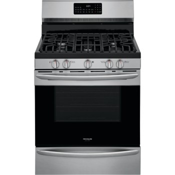 Frigidaire GCRG3060AF 5.0 Cu. Ft. Freestanding Range with 5 Burners and Air Fryer in Stainless Steel