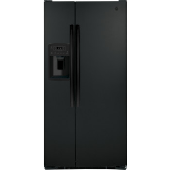 GE GSS23GGPBB 23.0 Cu. Ft. Side-By-Side Refrigerator in Black