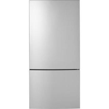 GE GBE17HYRFS 17.7 Cu. Ft. Counter-Depth Bottom-Freezer Refrigerator in Stainless Steel