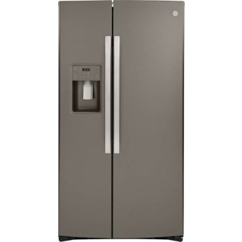 GE GZS22IMNES 21.8 Cu. Ft. Side by Side Counter-Depth Refrigerator in Slate