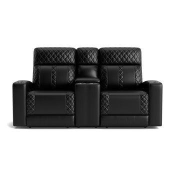 Maximo Black Transformer Reclining Loveseat with LED