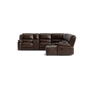 Brenham Brown 4PC Reclining Sectional