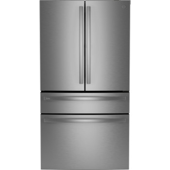 GE Profile PGE29BYTFS 28.7 Cu. Ft. Smart 4-Door French-Door Refrigerator in Fingerprint Resistant Stainless Steel