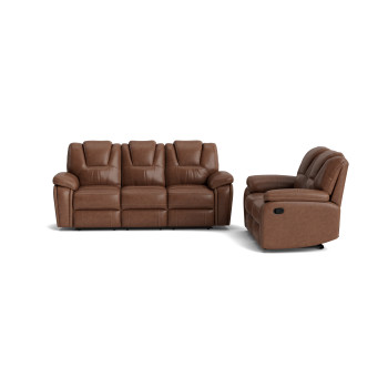 Katie Brown Reclining Sofa and Loveseat Set