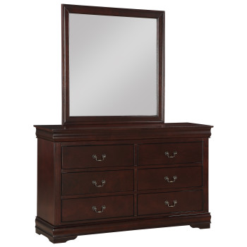 Louis Phillip Cherry Dresser & Mirror