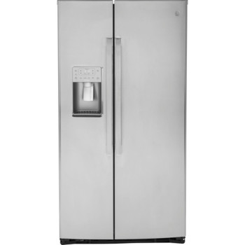 GE PZS22MYKFS 21.9 Cu. Ft. Side by Side Refrigerator in Fingerprint Resistant SS