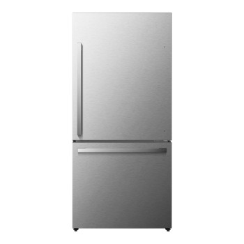 Hisense HRB171N6ASE 17.2-cu ft Counter-Depth Bottom-Freezer Refrigerator in Stainless Steel