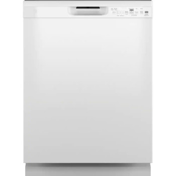 Haier GDF550PGRWW Front Control with Plastic Interior Dishwasher with Sanitize Cycle & Dry Boost in White