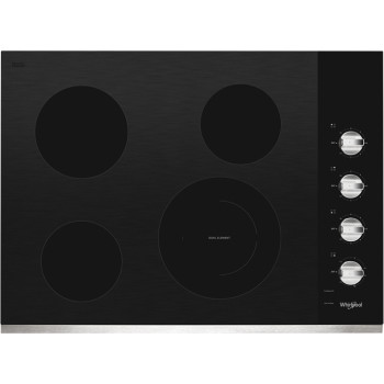 Whirlpool WCE55US0HS 30" Electric Ceramic Glass Cooktop with Dual Radiant Element in Stainless Steel