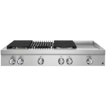 Jenn-Air JGCP748HM 48" Commercial Gas Rangetop W/Grill,Griddle in Black